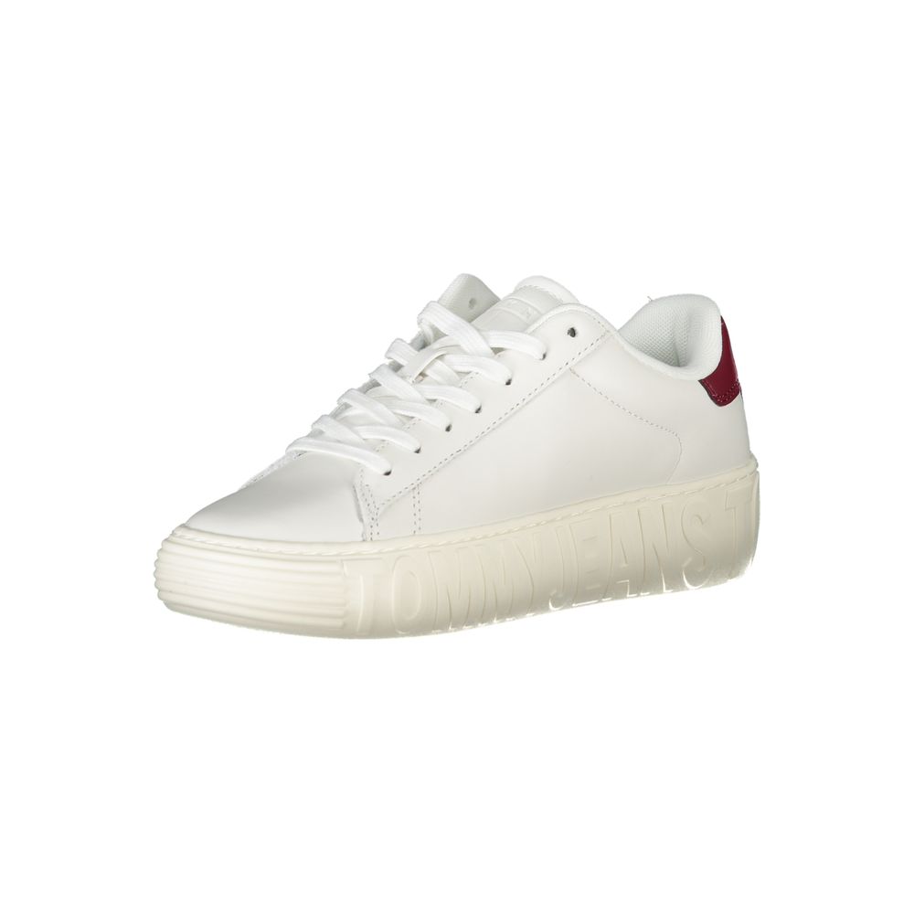 Tommy Hilfiger Women's White Leather Sneakers