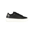 Tommy Hilfiger Women's Black Leather Low-Top Sneakers