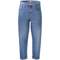 Tommy Hilfiger Mom Women's Blue Cotton Mom Jeans