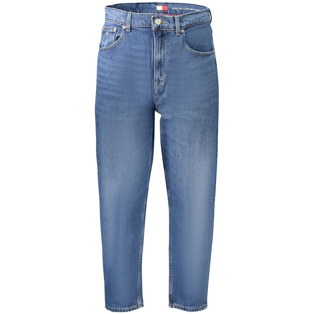 Tommy Hilfiger Mom Women's Blue Cotton Mom Jeans