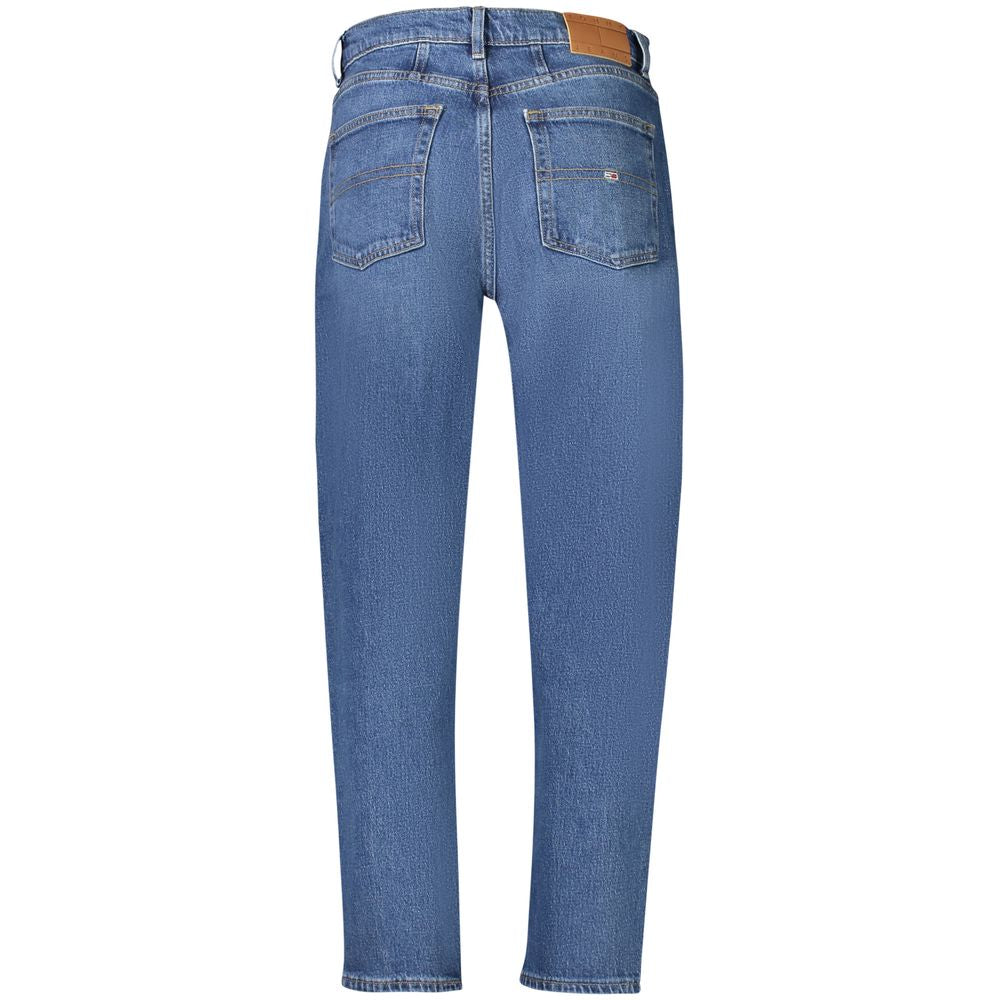 Tommy Hilfiger Mom Women's Blue Cotton Mom Jeans