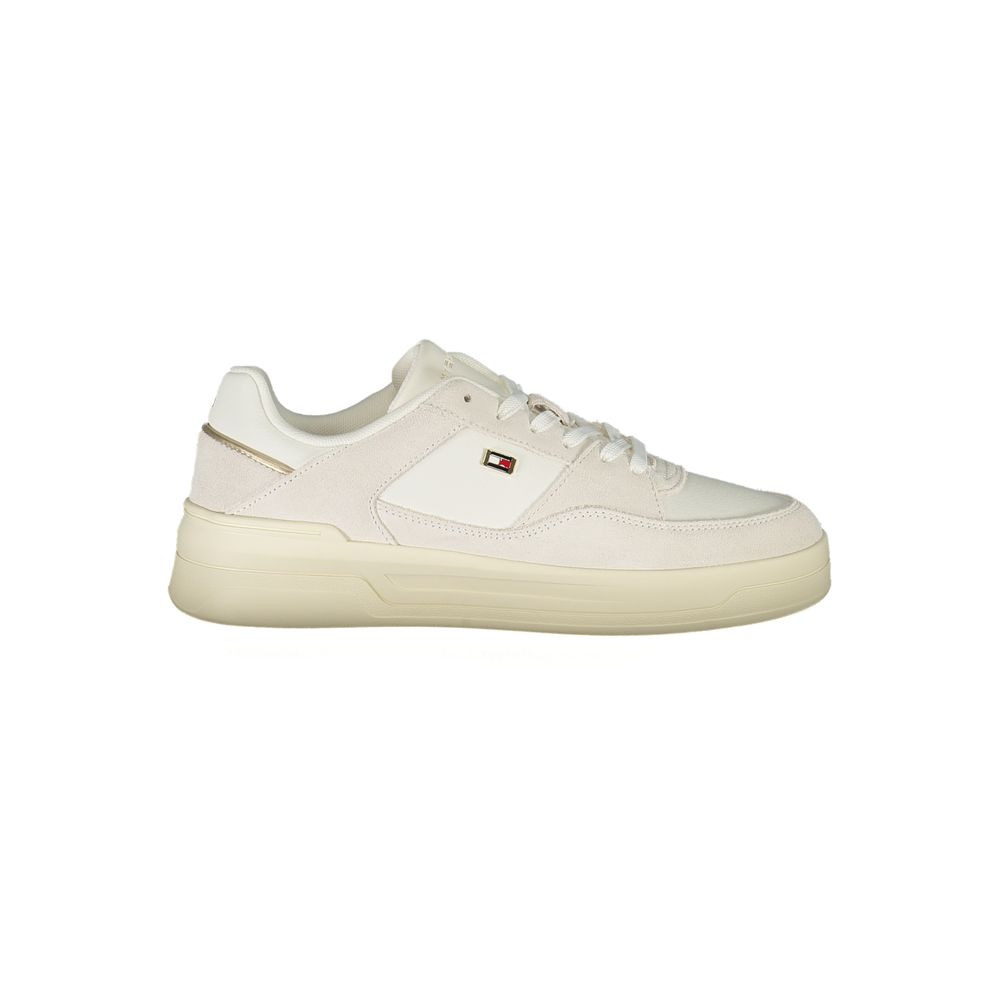 Tommy Hilfiger Women's White Polyurethane Sneakers