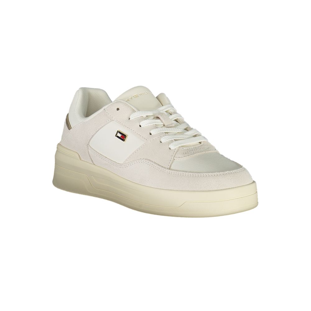Tommy Hilfiger Women's White Polyurethane Sneakers