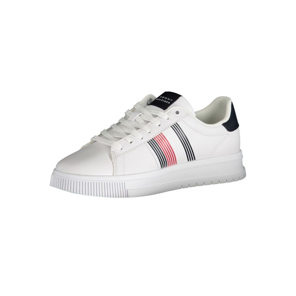 Tommy Hilfiger Men's White Polyurethane Sneakers
