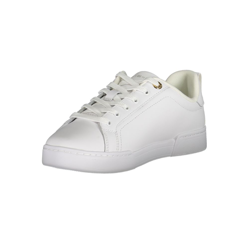 Tommy Hilfiger Women's White Leather Sneakers