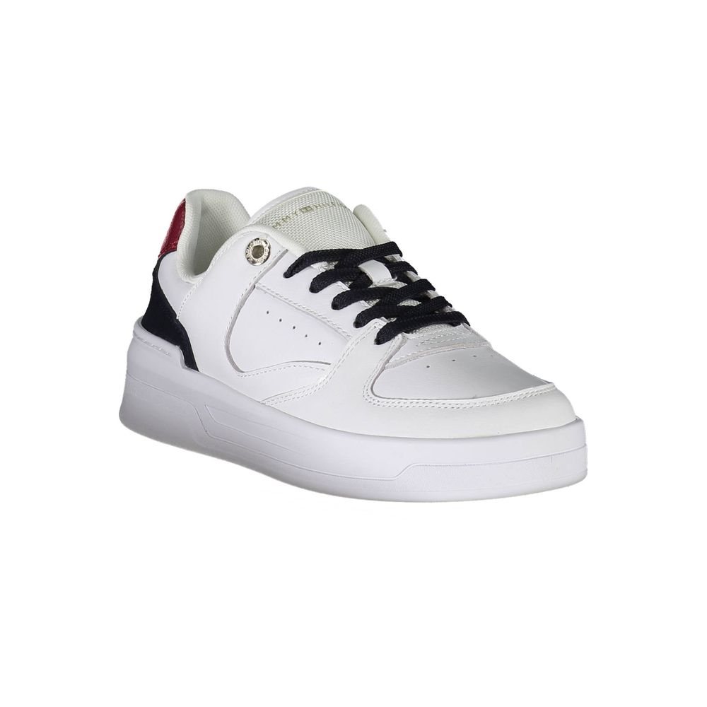 Tommy Hilfiger Women's White Leather Sneakers