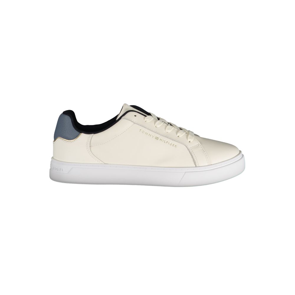 Tommy Hilfiger Women's Beige Leather Sneakers