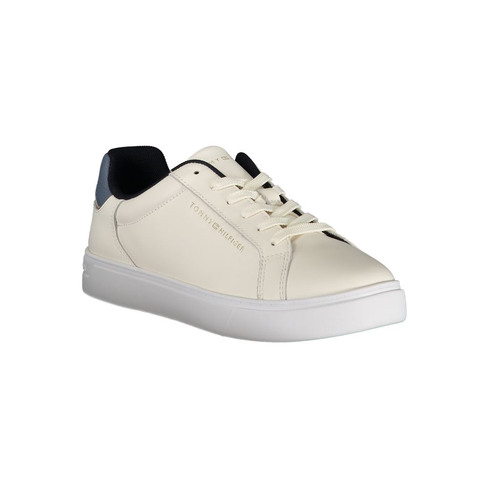Tommy Hilfiger Women's Beige Leather Sneakers