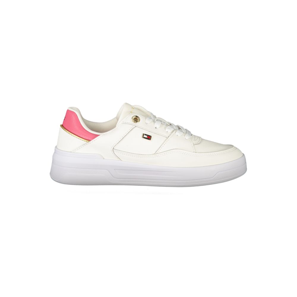 Tommy Hilfiger Women's White Polyurethane Sneakers