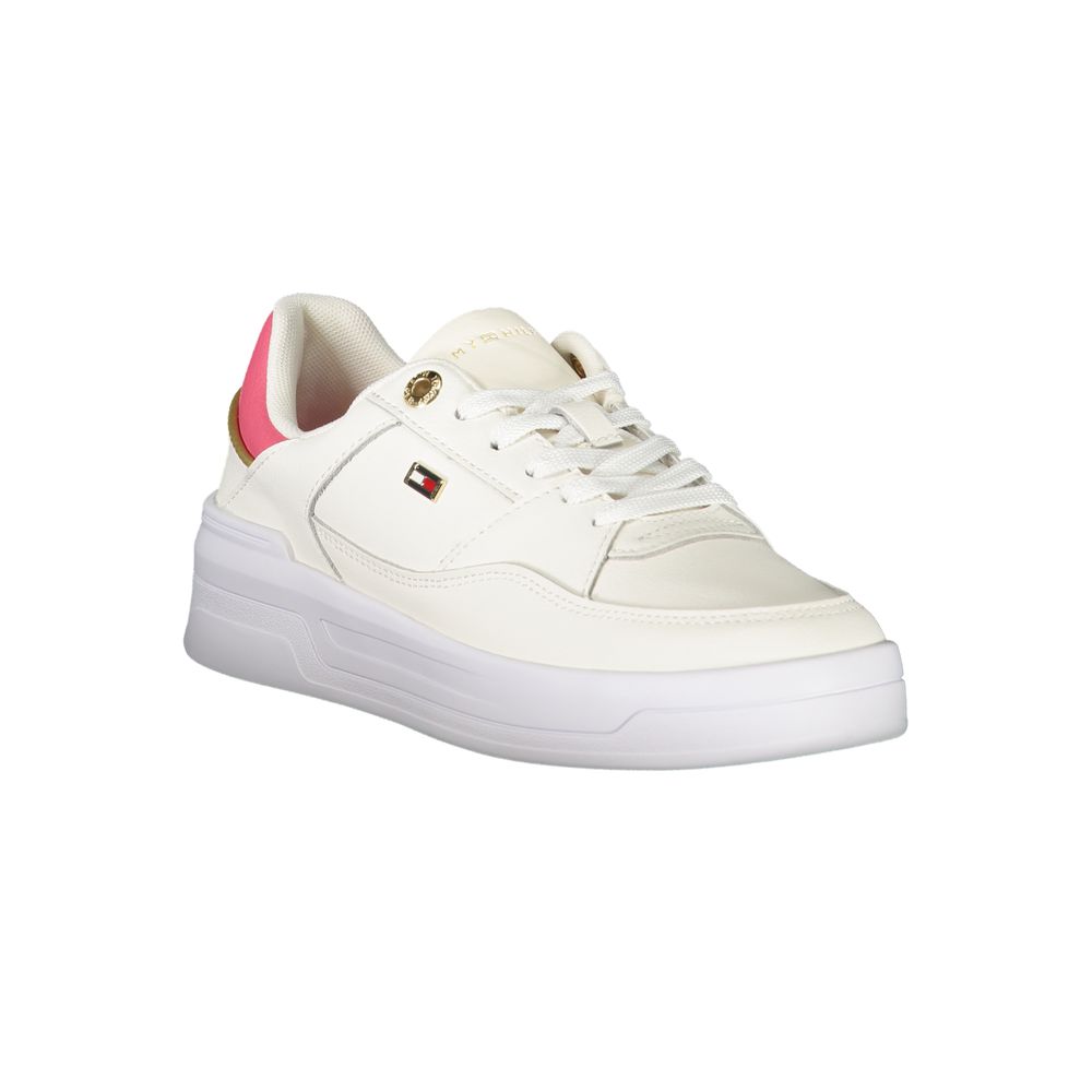 Tommy Hilfiger Women's White Polyurethane Sneakers