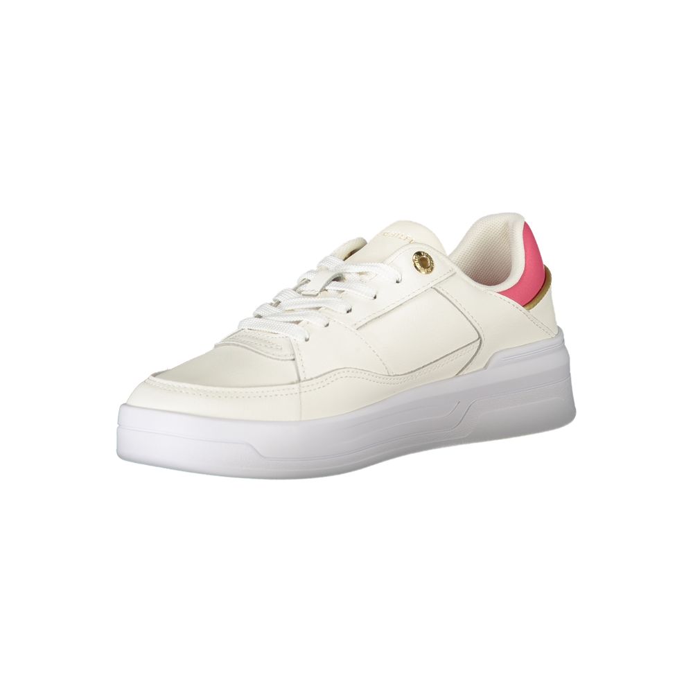Tommy Hilfiger Women's White Polyurethane Sneakers