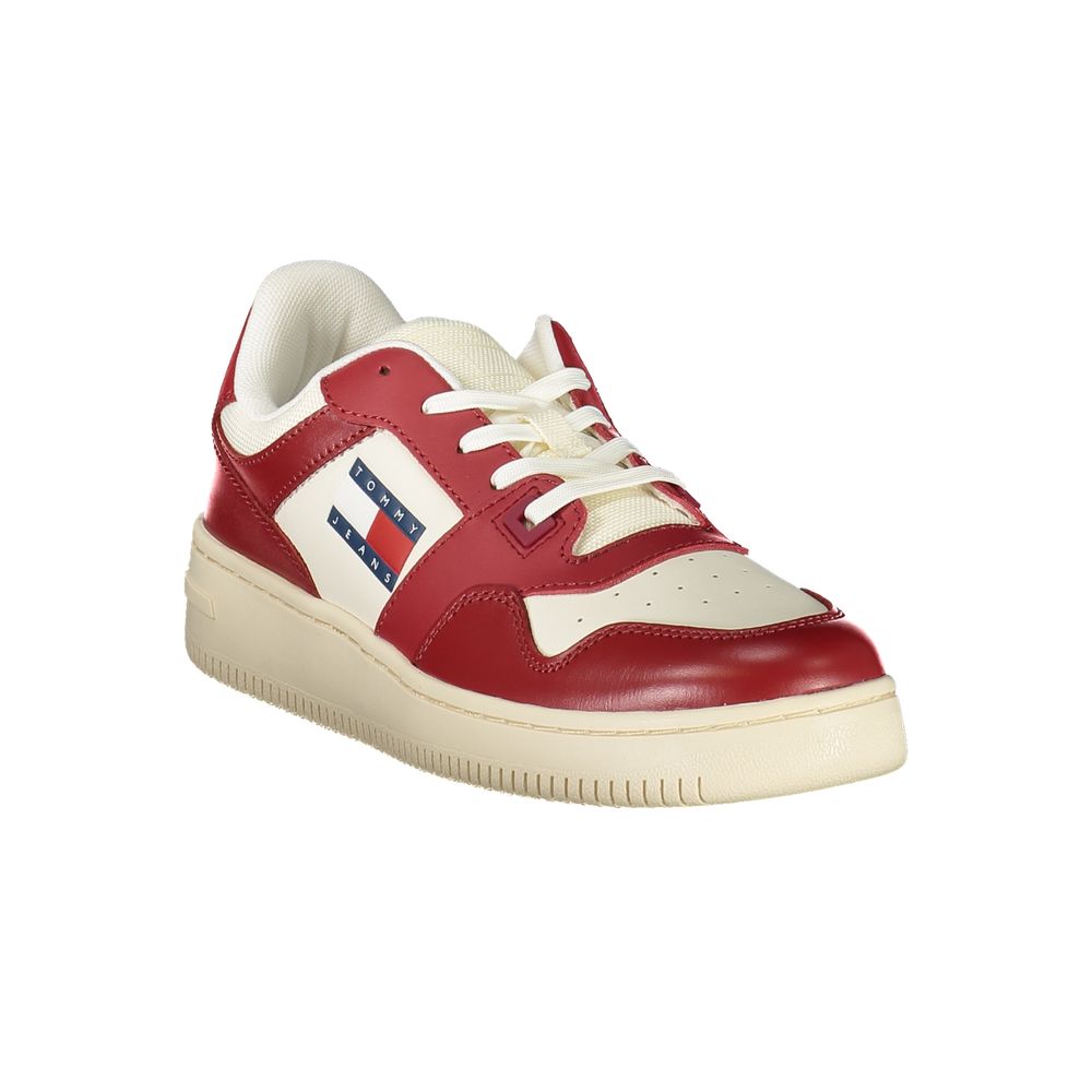 Tommy Hilfiger Women's Red Leather Sneakers