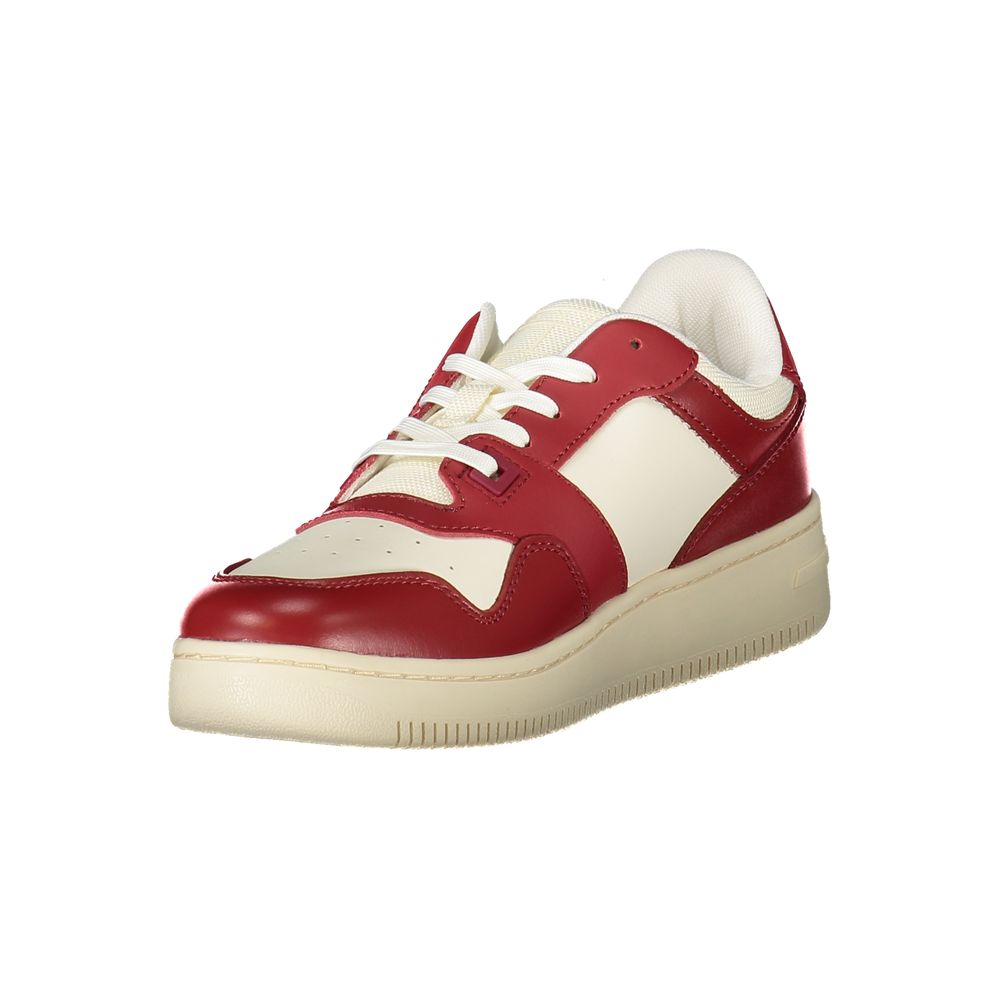 Tommy Hilfiger Women's Red Leather Sneakers