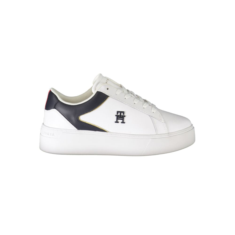 Tommy Hilfiger Women's White Polyurethane Sneakers