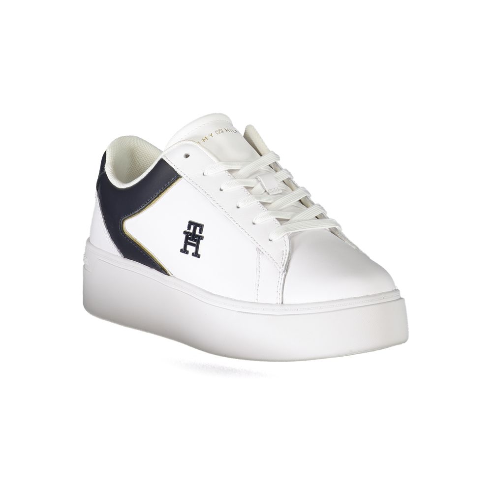 Tommy Hilfiger Women's White Polyurethane Sneakers