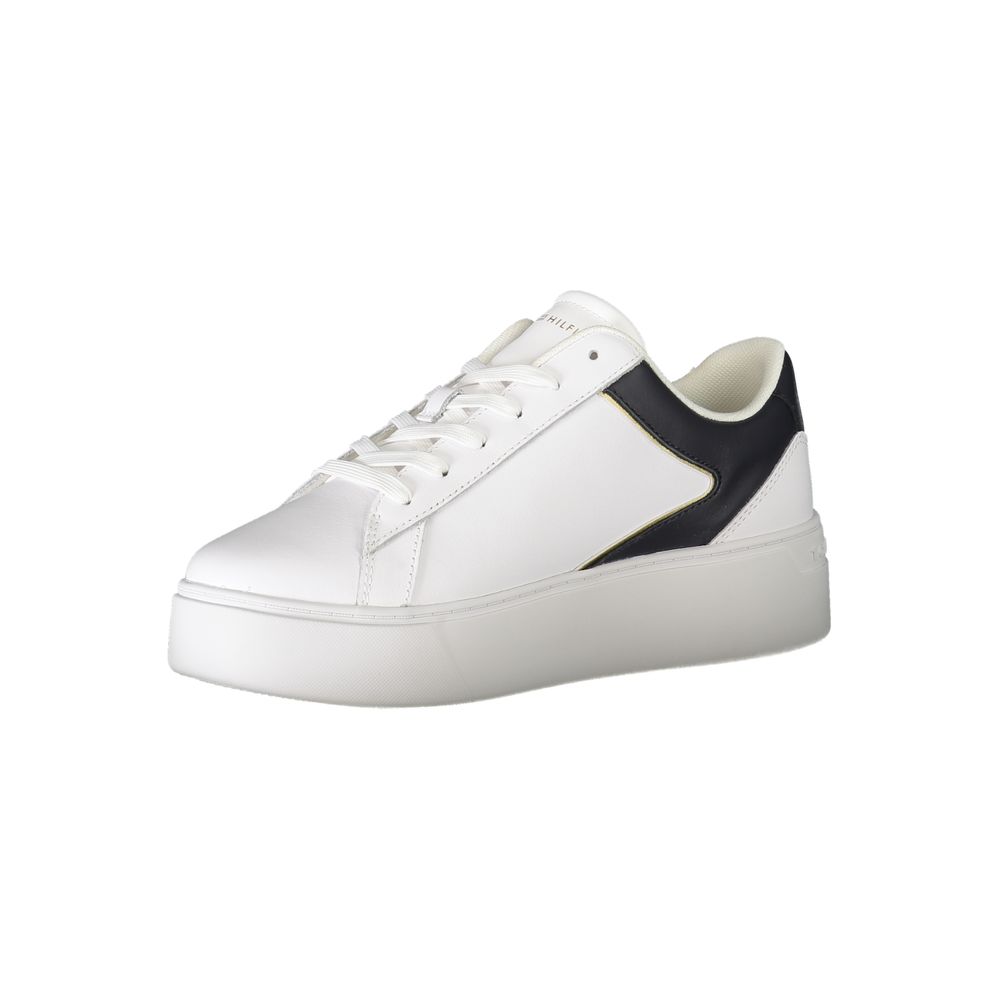 Tommy Hilfiger Women's White Polyurethane Sneakers