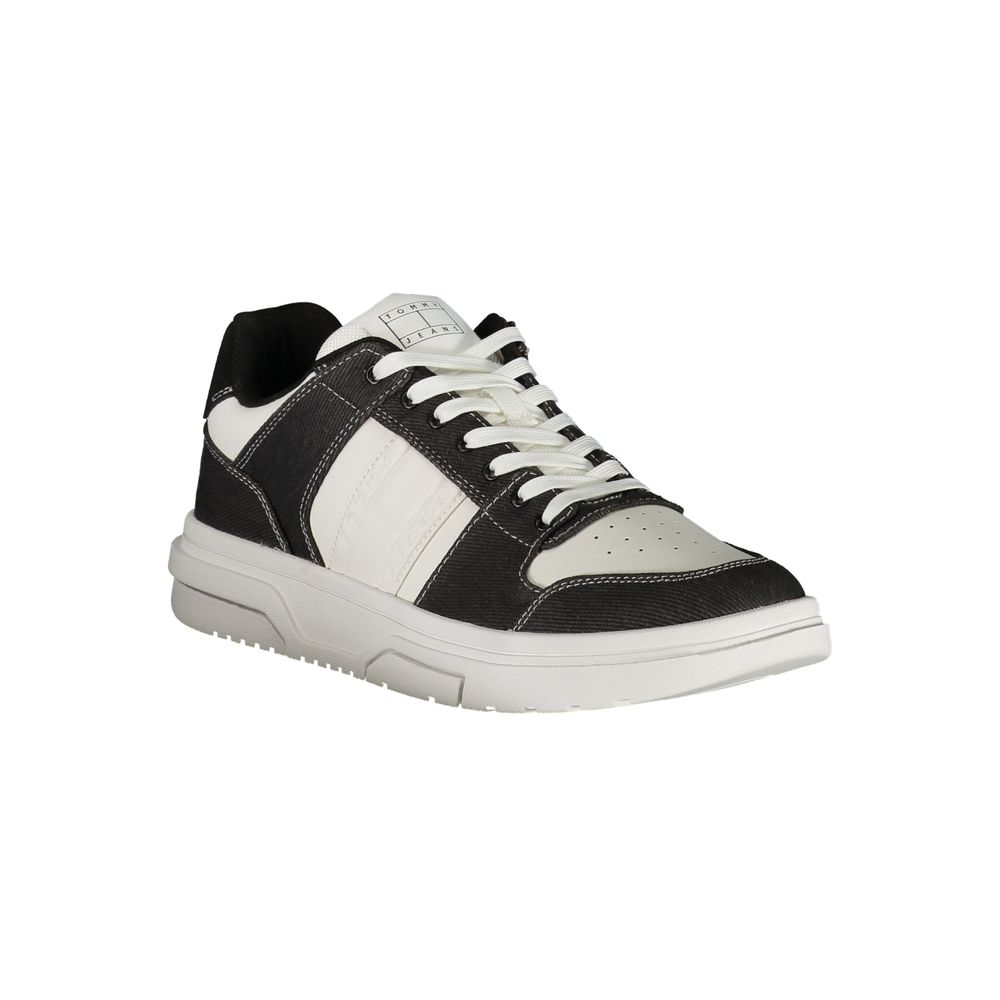 Tommy Hilfiger Men's Black Polyurethane Sneakers