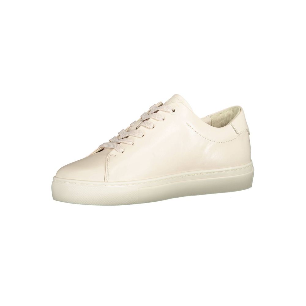 Tommy Hilfiger Women's Beige Leather Sneakers
