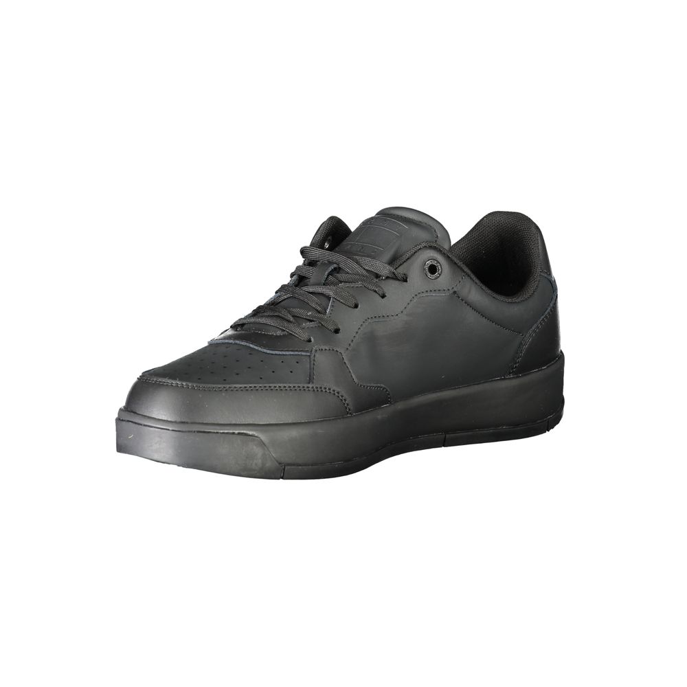 Tommy Hilfiger Men's Black Polyurethane Sneakers