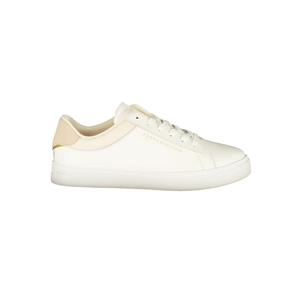 Tommy Hilfiger Women's Beige Polyurethane Sneakers