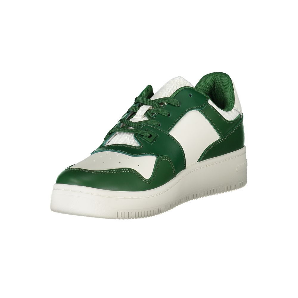 Tommy Hilfiger Men's Green Leather Sneakers