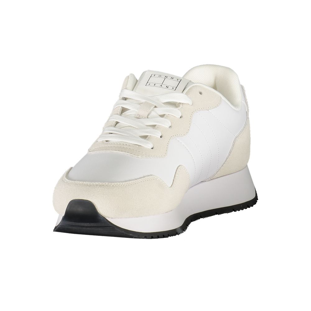 Tommy Hilfiger Men's White Leather Sneakers