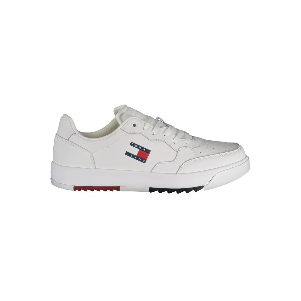 Tommy Hilfiger Men's White Polyurethane Sneakers