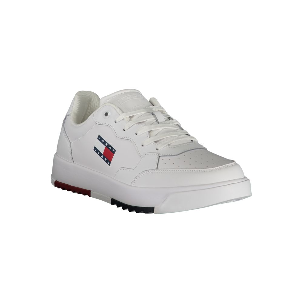 Tommy Hilfiger Men's White Polyurethane Sneakers