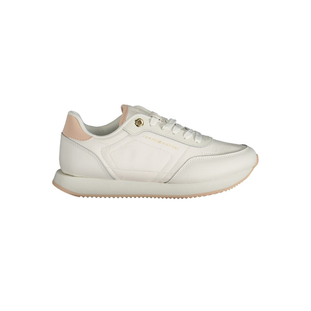 Tommy Hilfiger Women's White Leather Sneakers