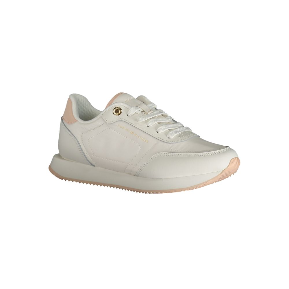 Tommy Hilfiger Women's White Leather Sneakers