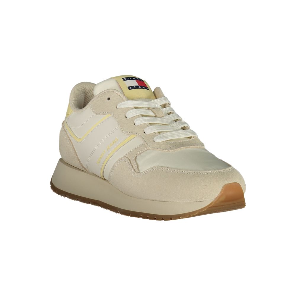 Tommy Hilfiger Women's Beige Polyurethane Sneakers
