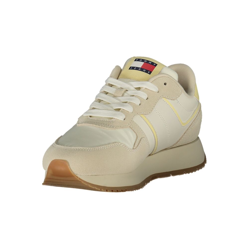 Tommy Hilfiger Women's Beige Polyurethane Sneakers