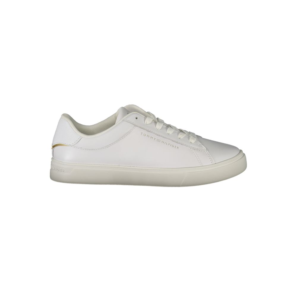 Tommy Hilfiger Women's White Polyurethane Sneakers