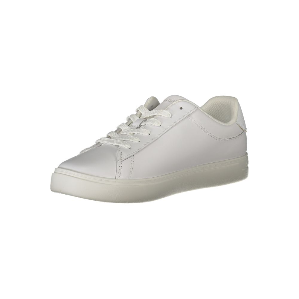 Tommy Hilfiger Women's White Polyurethane Sneakers