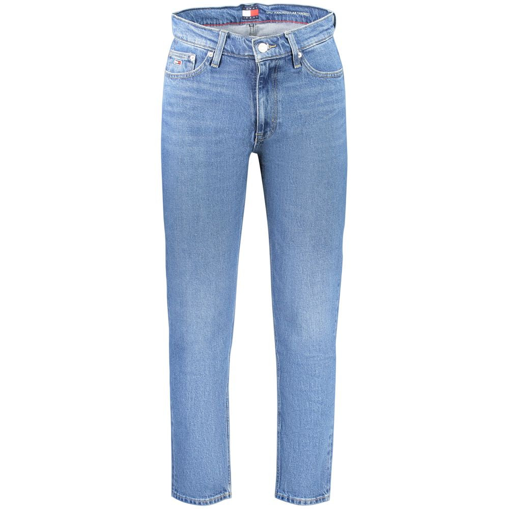 Tommy Hilfiger Men's Blue Cotton Tapered Jeans