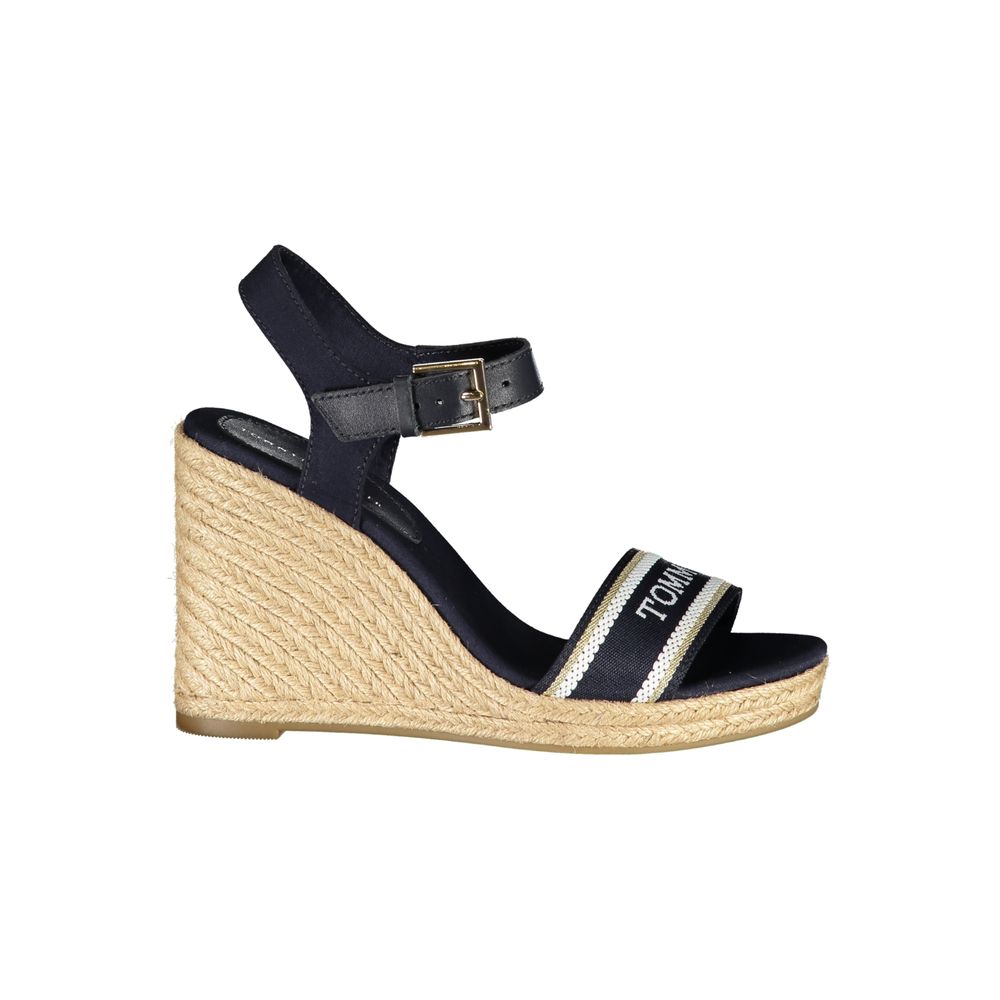 Tommy Hilfiger Women's Blue Leather Wedge Sandals - image 1