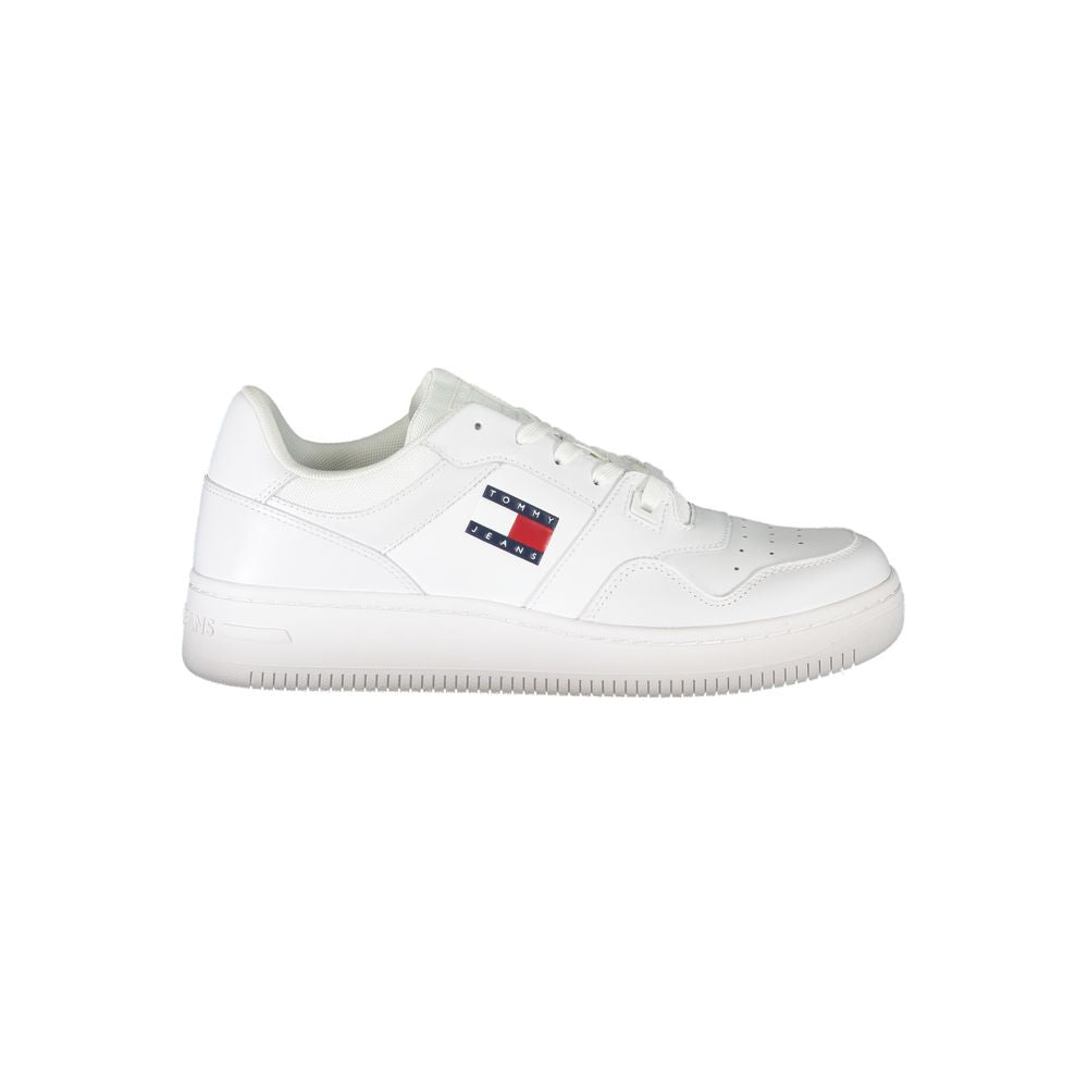 Tommy Hilfiger Men's White Leather Sneakers