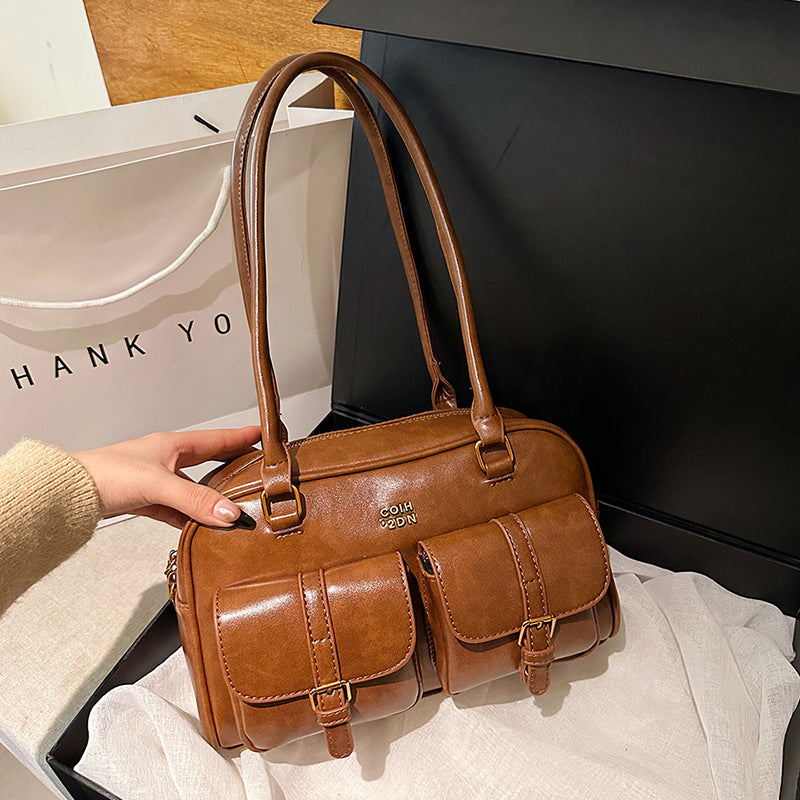 Vintage Retro Boston Shoulder Bag for Women