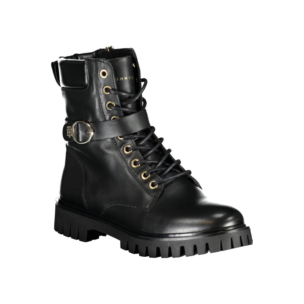 Tommy Hilfiger Women's Black Polyurethane Ankle Boots