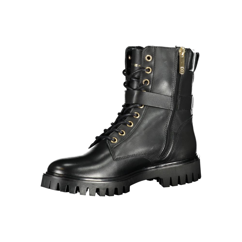Tommy Hilfiger Women's Black Polyurethane Ankle Boots