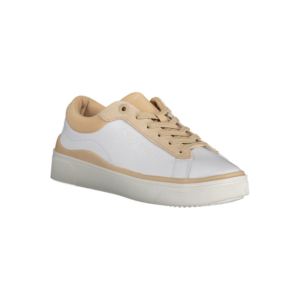 Tommy Hilfiger Women's White Polyester Sneakers
