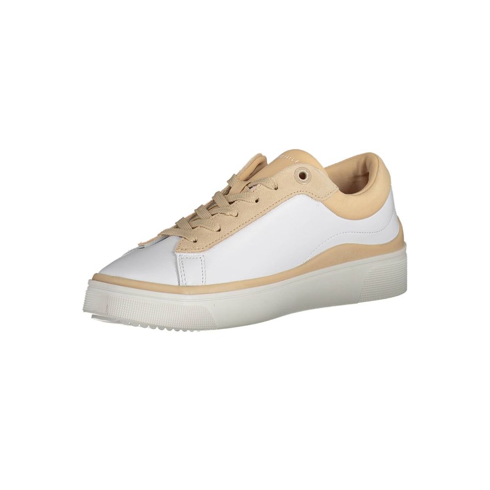 Tommy Hilfiger Women's White Polyester Sneakers