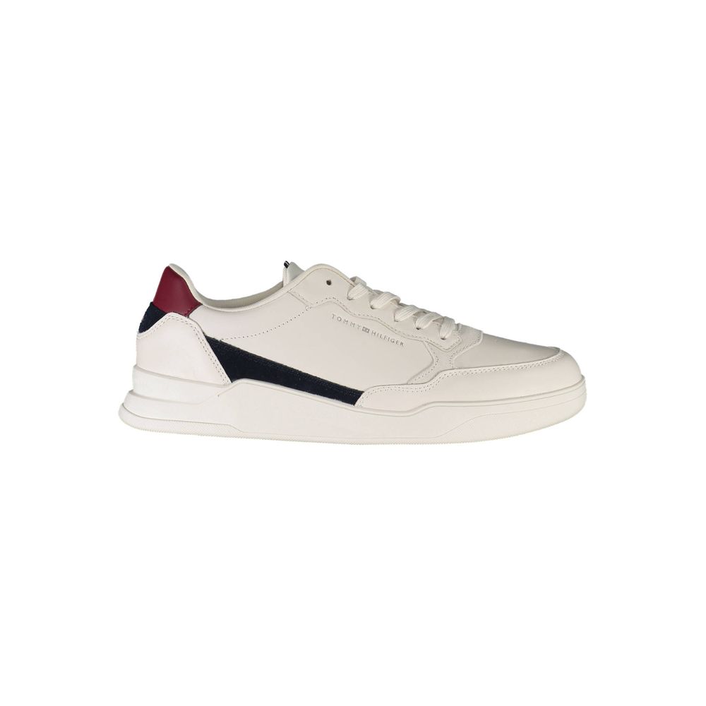 Tommy Hilfiger Men's White Leather Sneakers