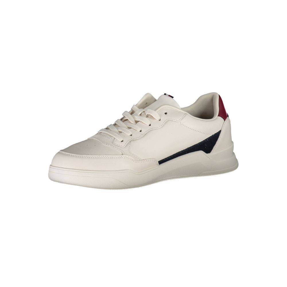 Tommy Hilfiger Men's White Leather Sneakers