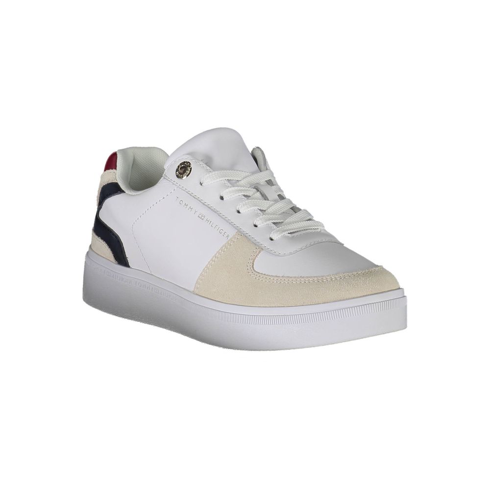 Tommy Hilfiger Women's White Polyester Sneakers