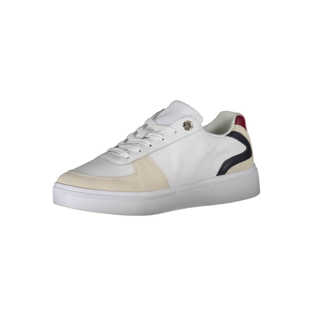 Tommy Hilfiger Women's White Polyester Sneakers