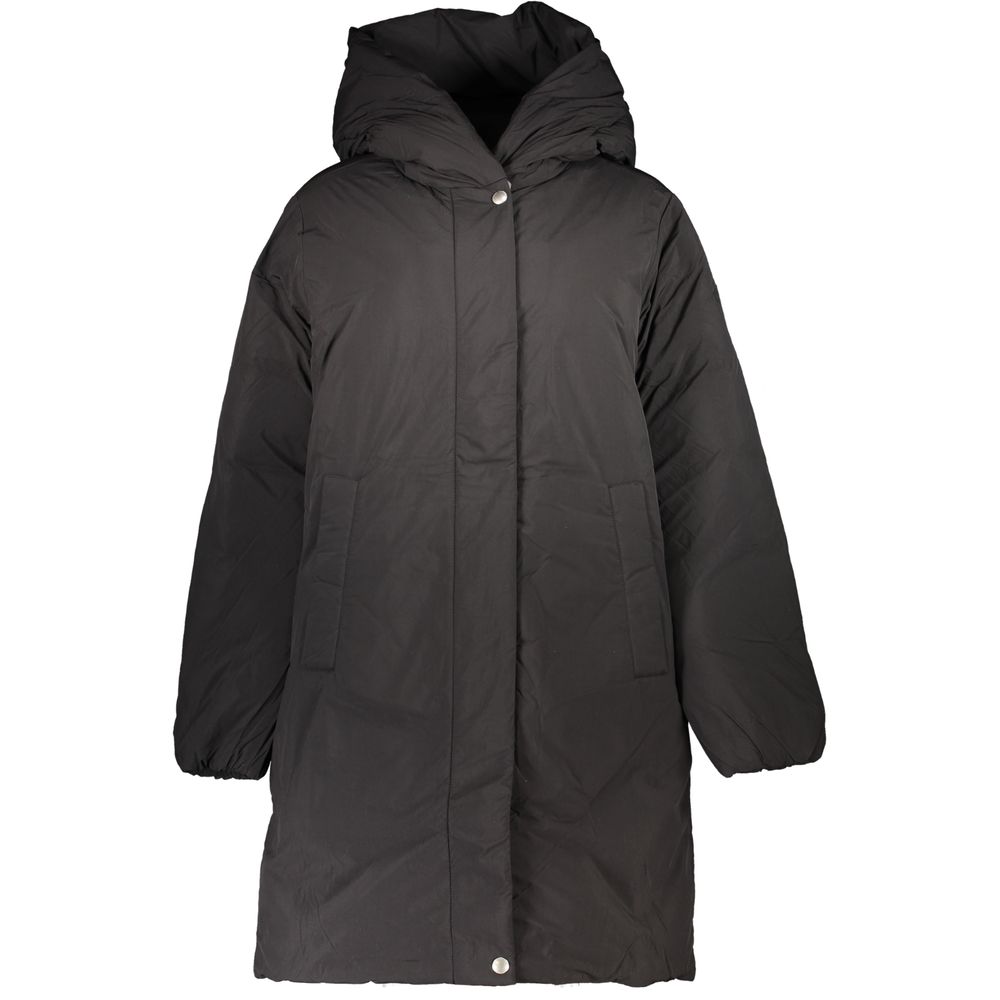 Tommy Hilfiger Women's Black Polyester Full-Length Jacket