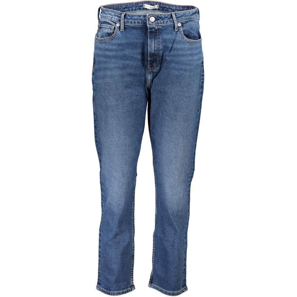 Tommy Hilfiger Women's Blue Cotton Slim-Fit Jeans