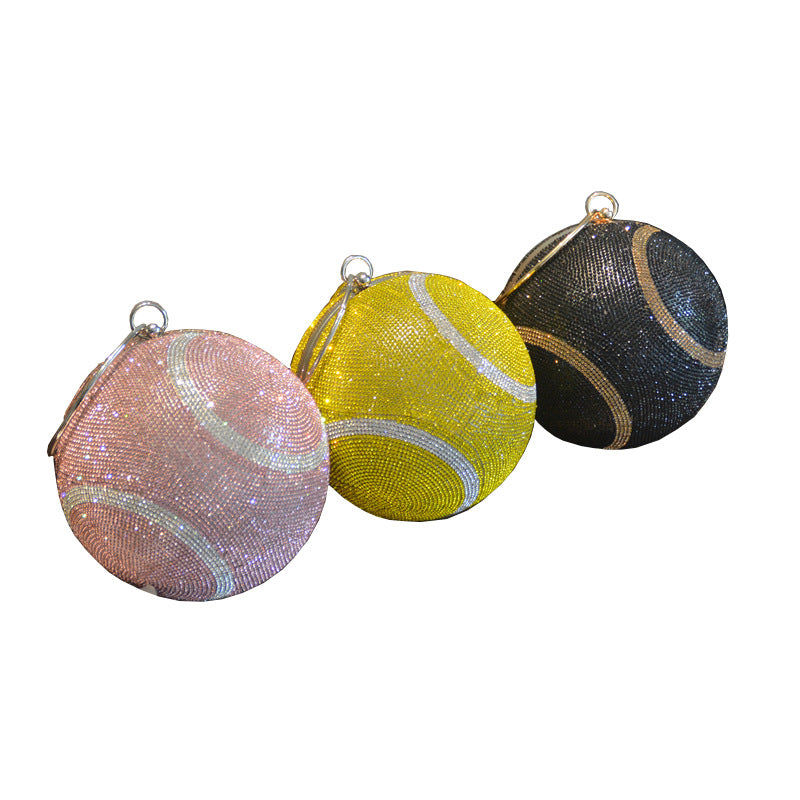 Luxury Rhinestone Round Clutch Bag