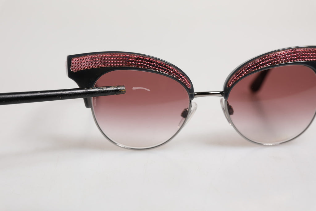 Dolce & Gabbana DG6109 Women's Black Sequined Cat-Eye Sunglasses